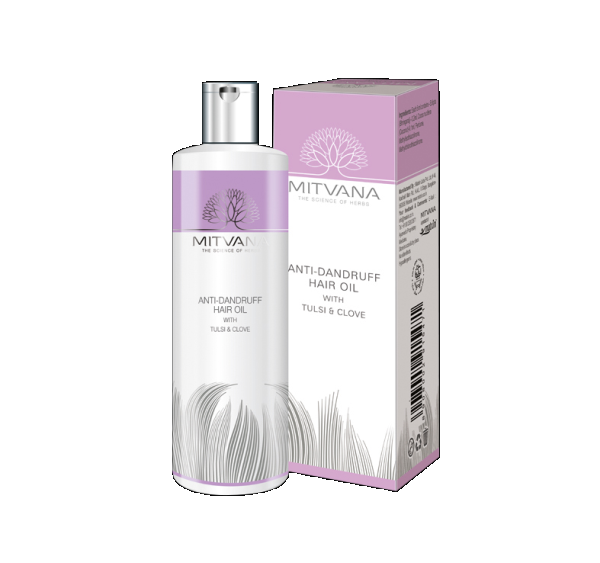 MITVANA Anti Dandruff Hair Oil (with Tulsi & Clove) (200ml) - Mitvana Stores
